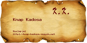 Knap Kadosa névjegykártya